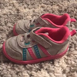 Cute silver, pink and blue sneakers